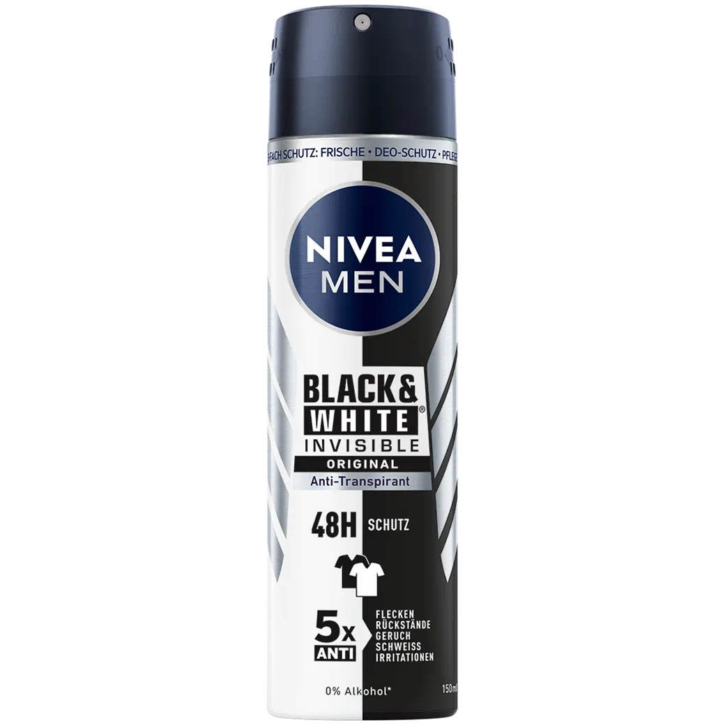 Testsieger und gut im Test von Konsument 11/2022: Nivea Men Black & White invisible original Anti-Transpirant